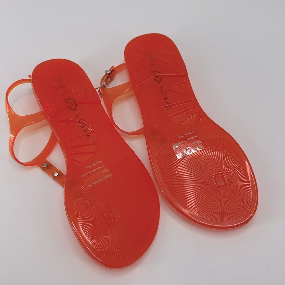 Katy Perry The Geli Star Fish Stud Orange Thong Jelly Sandals - Picture 6 of 7